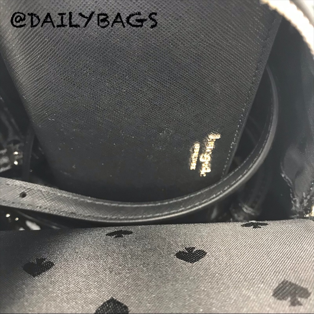 KATE SPADE MINI CONVERTIBLE BACKPACK BLACK WALLET - Picture 5 of 8